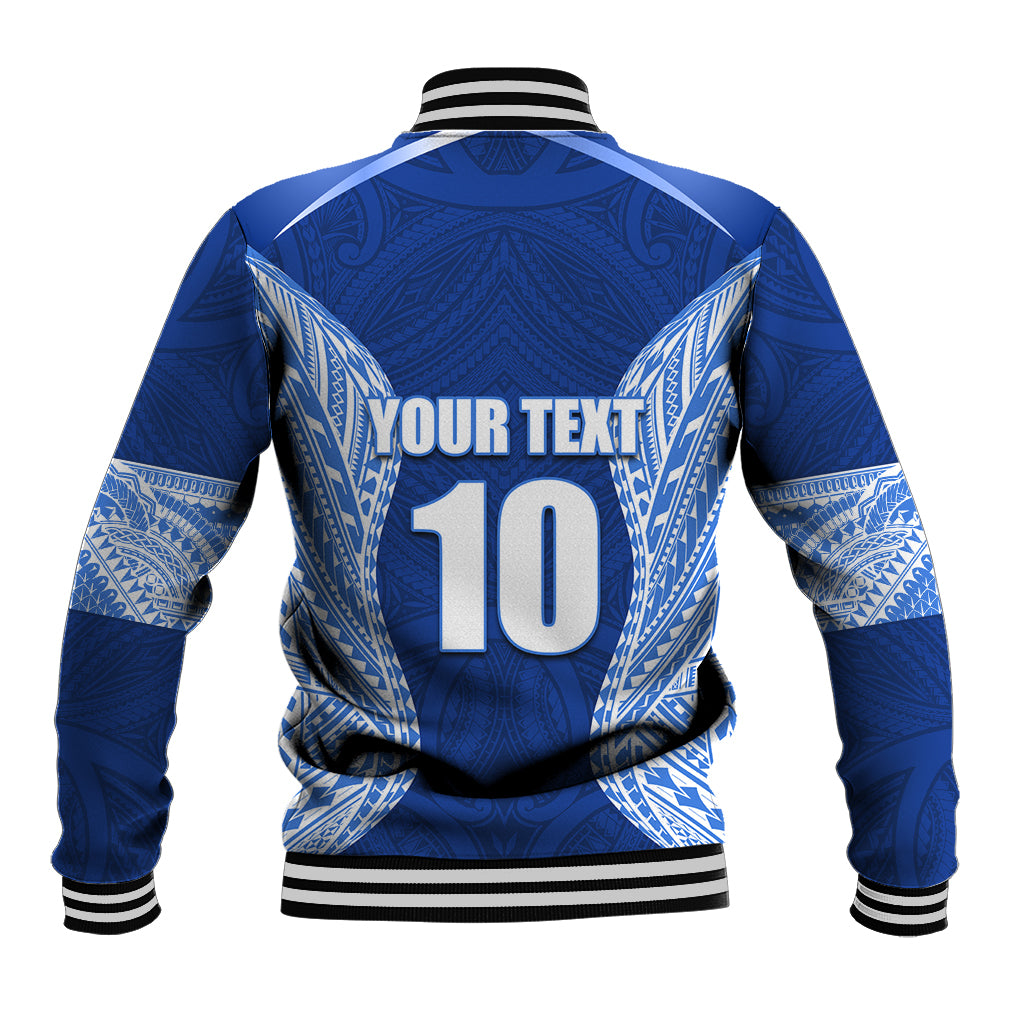Custom Manu Samoa Rugby Baseball Jacket Polynesian Tattoo LT03 - Polynesian Pride