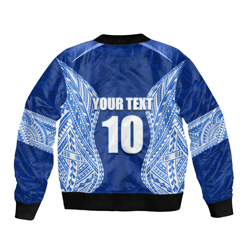 Custom Manu Samoa Rugby Bomber Jacket Polynesian Tattoo LT03 - Polynesian Pride