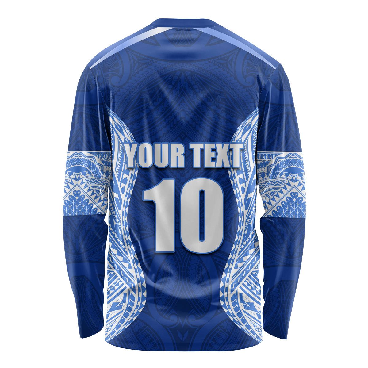 Custom Manu Samoa Rugby Long Sleeve Shirt Polynesian Tattoo LT03 - Polynesian Pride