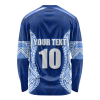 Custom Manu Samoa Rugby Long Sleeve Shirt Polynesian Tattoo LT03 - Polynesian Pride