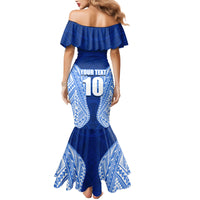 Custom Manu Samoa Rugby Mermaid Dress Polynesian Tattoo LT03