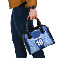 Custom Manu Samoa Rugby Shoulder Handbag Polynesian Tattoo
