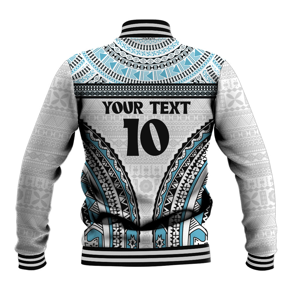 Custom Flying Fijians Rugby Baseball Jacket Tapa Tribal Cloth LT03 - Polynesian Pride