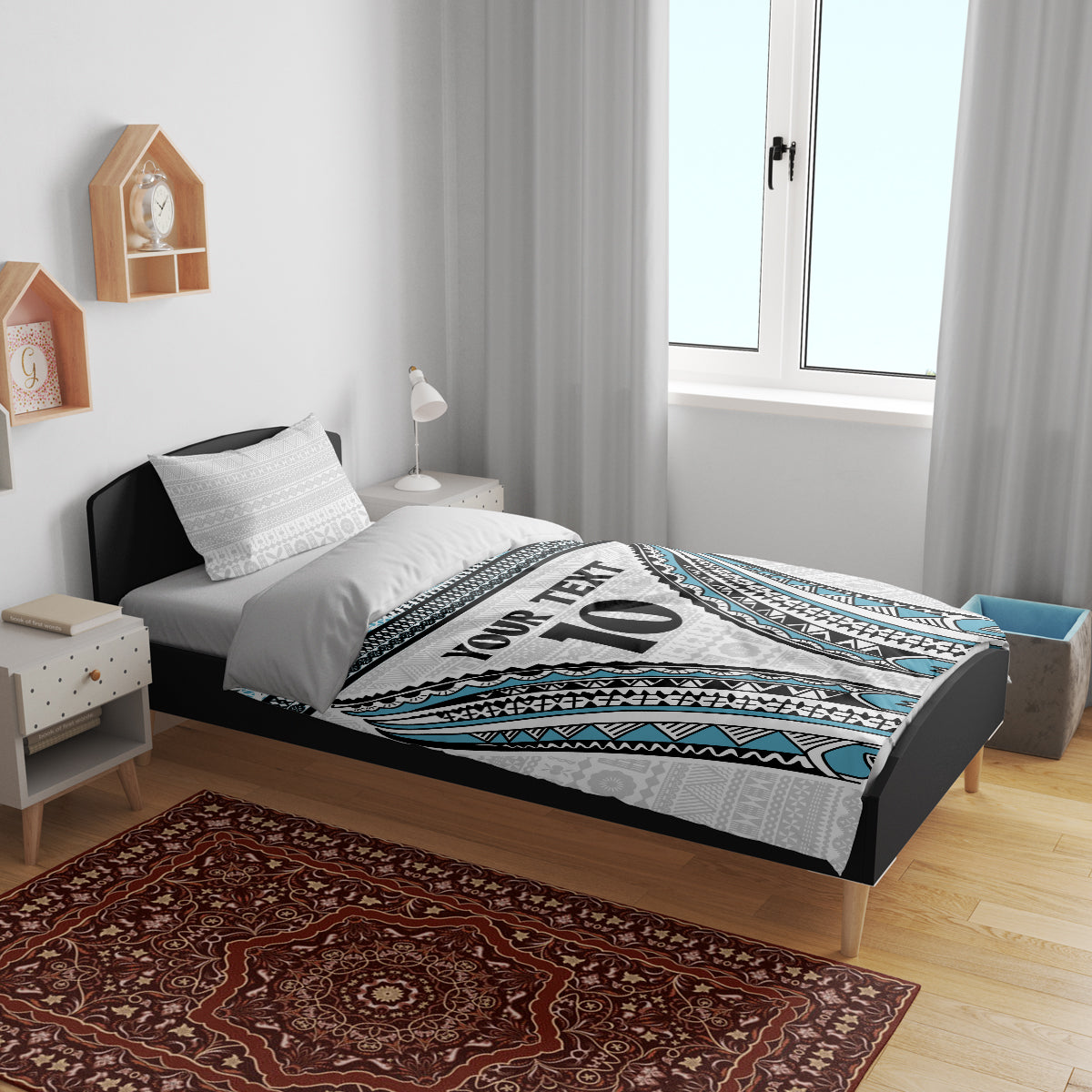 Custom Flying Fijians Rugby Bedding Set Tapa Tribal Cloth