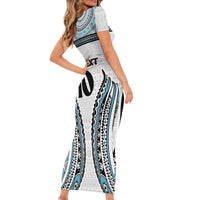 Custom Flying Fijians Rugby Family Matching Short Sleeve Bodycon Dress and Hawaiian Shirt Tapa Tribal Cloth LT03 - Polynesian Pride