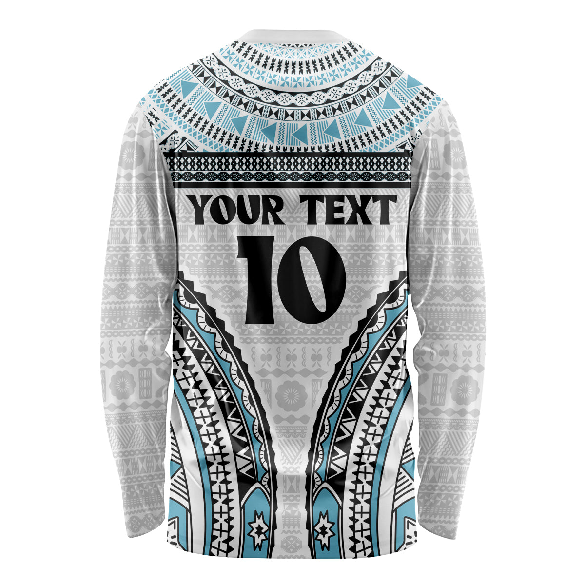 Custom Flying Fijians Rugby Long Sleeve Shirt Tapa Tribal Cloth LT03 - Polynesian Pride