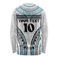 Custom Flying Fijians Rugby Long Sleeve Shirt Tapa Tribal Cloth LT03 - Polynesian Pride