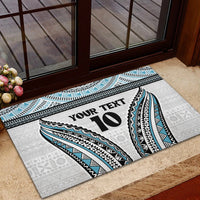Custom Flying Fijians Rugby Rubber Doormat Tapa Tribal Cloth