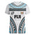 Custom Flying Fijians Rugby Women V Neck T Shirt Tapa Tribal Cloth LT03 Female White - Polynesian Pride