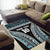 Custom Flying Fijians Rugby Area Rug Tapa Tribal Cloth Black Color