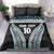 Custom Flying Fijians Rugby Bedding Set Tapa Tribal Cloth Black Color