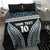 Custom Flying Fijians Rugby Bedding Set Tapa Tribal Cloth Black Color
