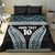 Custom Flying Fijians Rugby Bedding Set Tapa Tribal Cloth Black Color