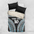 Custom Flying Fijians Rugby Bedding Set Tapa Tribal Cloth Black Color