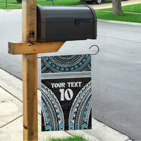 Custom Flying Fijians Rugby Garden Flag Tapa Tribal Cloth Black Color