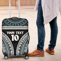 Custom Flying Fijians Rugby Luggage Cover Tapa Tribal Cloth Black Color