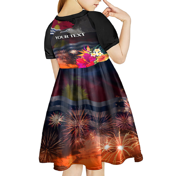 Personalised Kiribati Independence Day Hoodie Dress Happy 44th Anniversary Hibiscus Polynesian LT14 main image 0