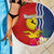 Personalised Kiribati Independence Day Beach Blanket Kiribati Map With Flag Color