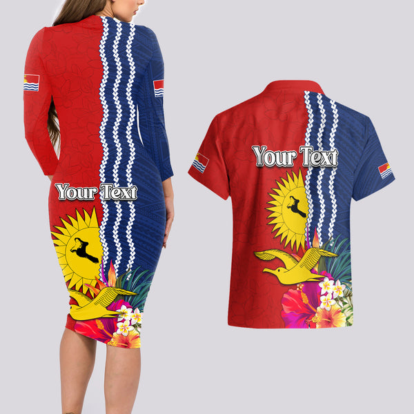 Polynesian Kiribati Independence Day Off Shoulder Sweater Kiribati Emblem with Hibiscus Pacific Beauty LT9 main image 0