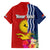 Kiribati Independence Day Family Matching Short Sleeve Bodycon Dress and Hawaiian Shirt Kiribati Map With Flag Color