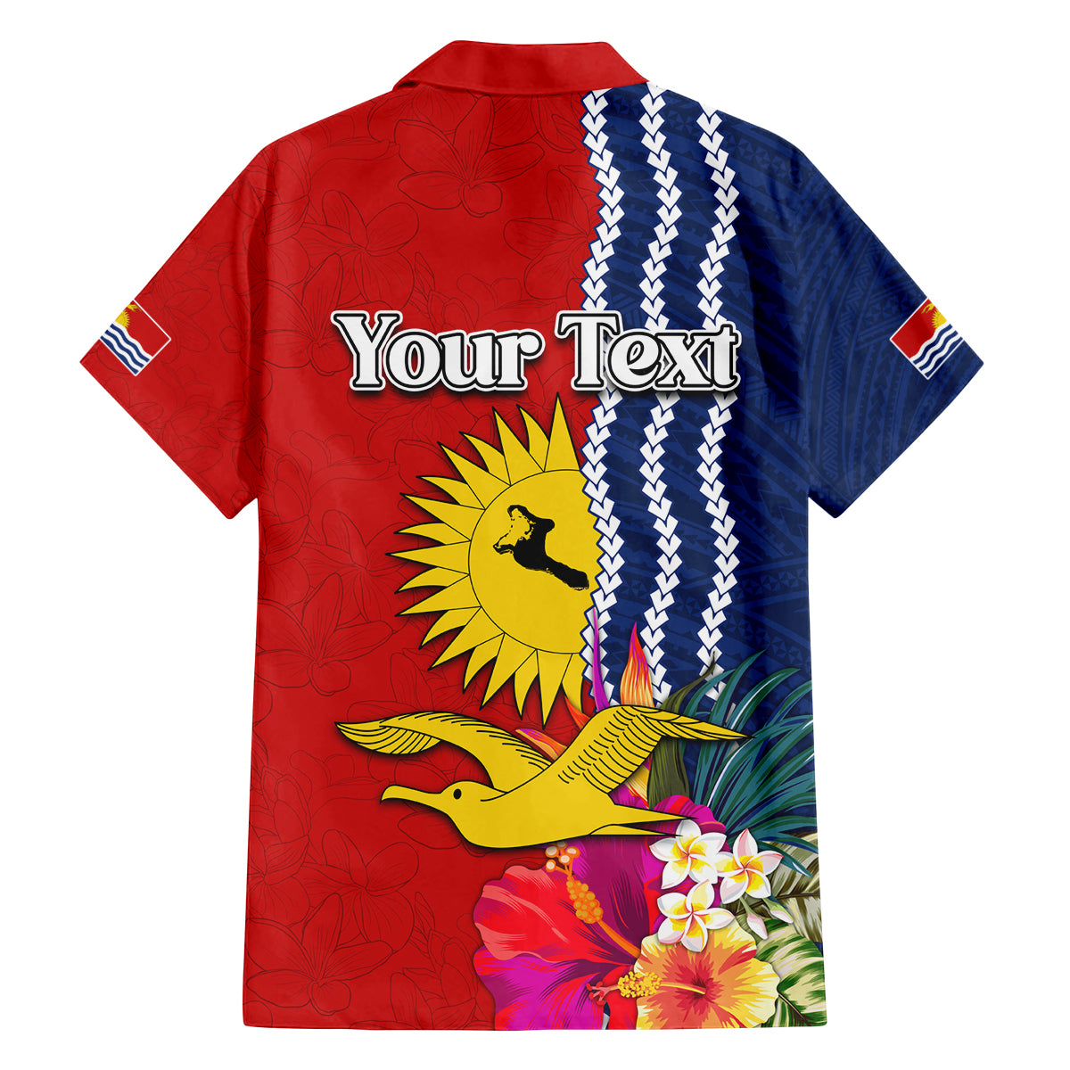 Personalised Kiribati Independence Day Family Matching Summer Maxi Dress and Hawaiian Shirt Kiribati Map With Flag Color LT03 - Polynesian Pride