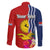 Kiribati Independence Day Family Matching Summer Maxi Dress and Hawaiian Shirt Kiribati Map With Flag Color