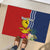 Personalised Kiribati Independence Day Rubber Doormat Kiribati Map With Flag Color