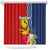 Personalised Kiribati Independence Day Shower Curtain Kiribati Map With Flag Color