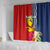 Personalised Kiribati Independence Day Shower Curtain Kiribati Map With Flag Color