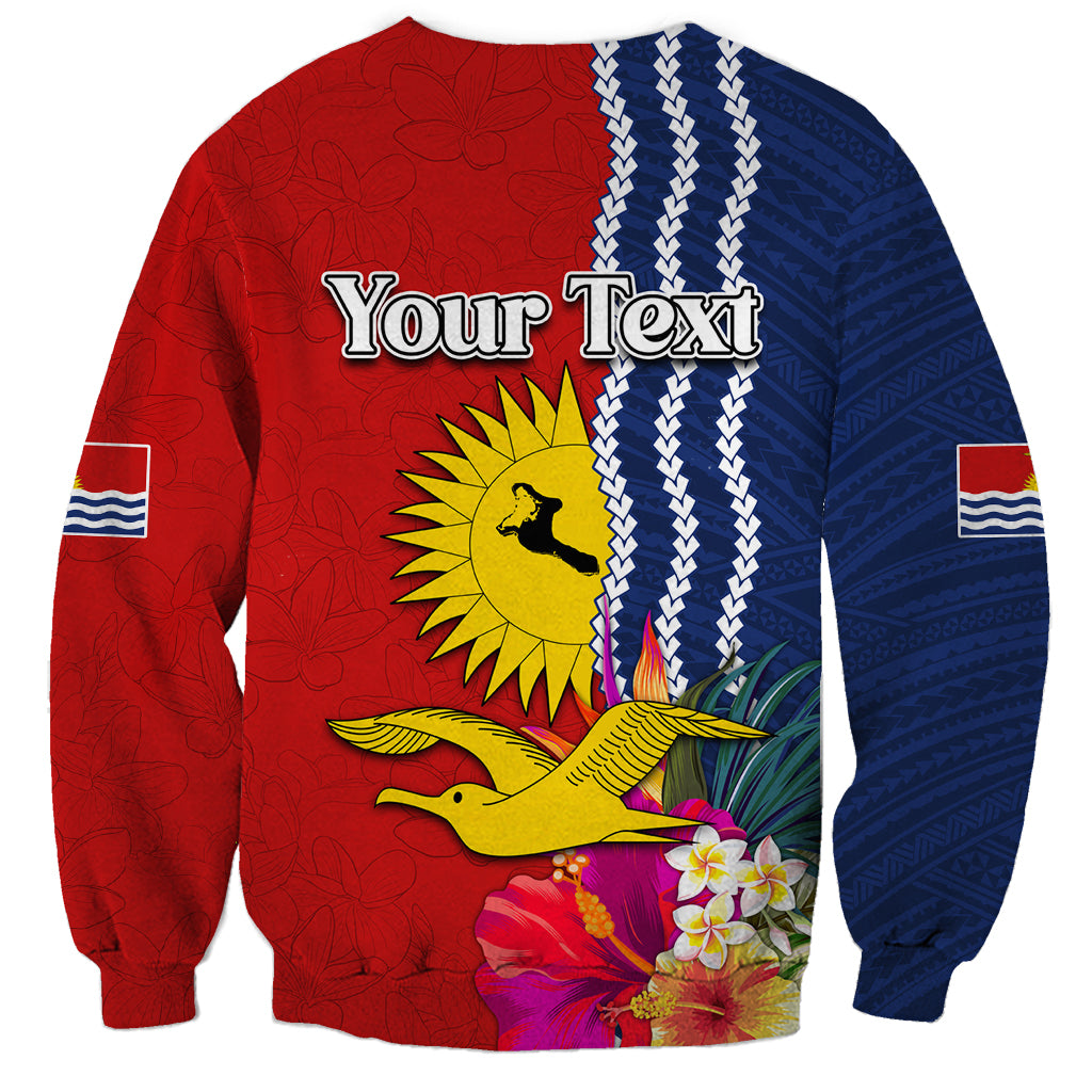 Kiribati Independence Day Sweatshirt Kiribati Map With Flag Color