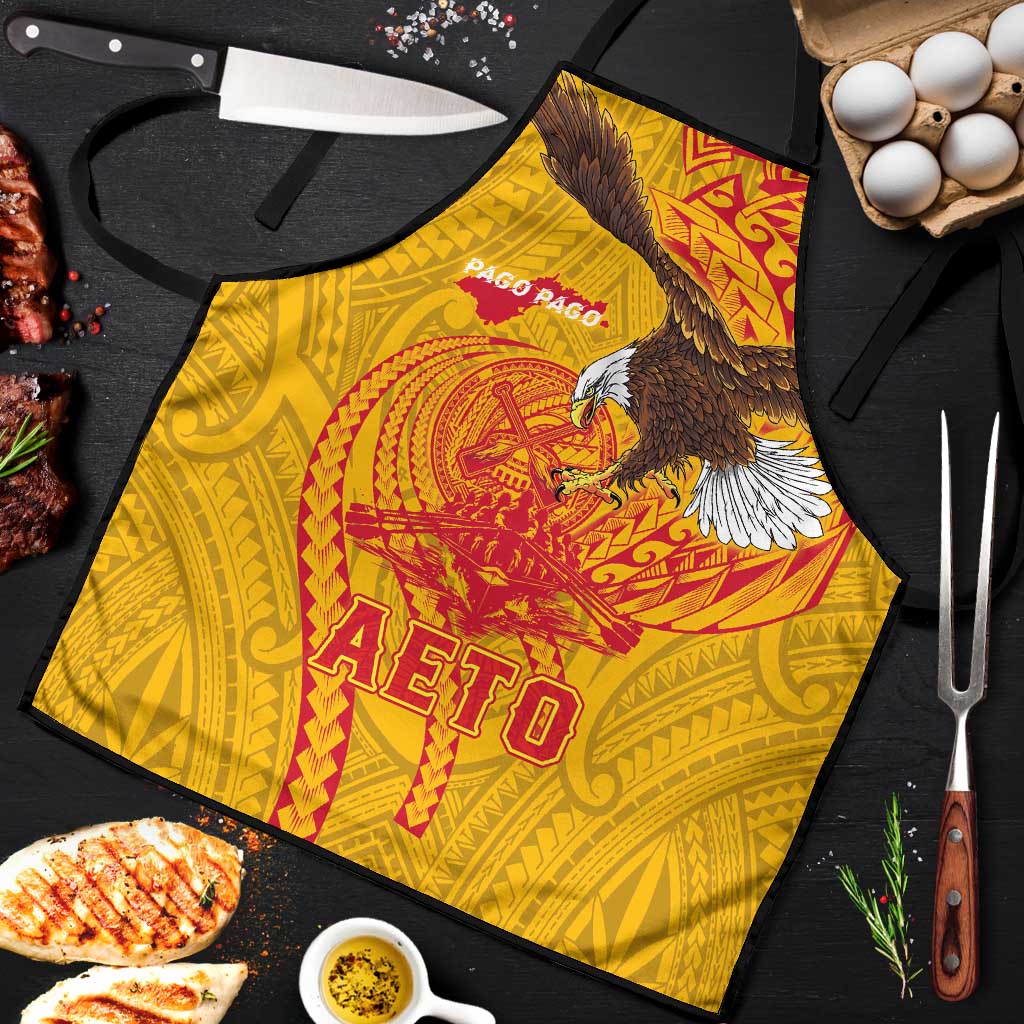 American Samoa Fautasi Race Apron Aeto Pago Pago with Eagle Samoan Tribal Patterns