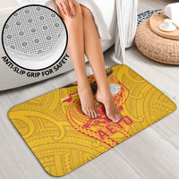 American Samoa Fautasi Race Bathroom Set Aeto Pago Pago with Eagle Samoan Tribal Patterns