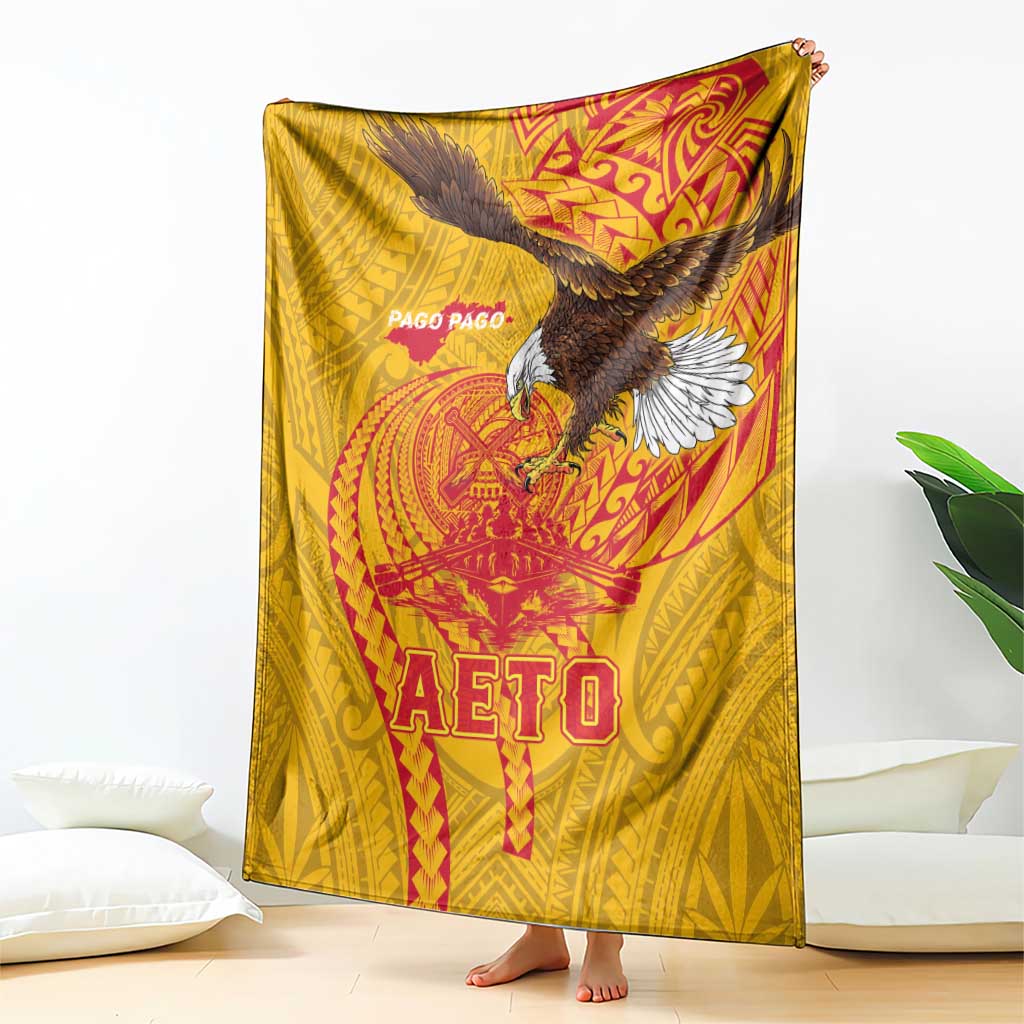 American Samoa Fautasi Race Blanket Aeto Pago Pago with Eagle Samoan Tribal Patterns LT03 - Polynesian Pride