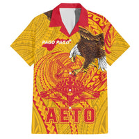 Personalized American Samoa Fautasi Race Hawaiian Shirt Aeto Pago Pago with Eagle Samoan Tribal Patterns