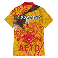 Personalized American Samoa Fautasi Race Hawaiian Shirt Aeto Pago Pago with Eagle Samoan Tribal Patterns