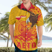 Personalized American Samoa Fautasi Race Hawaiian Shirt Aeto Pago Pago with Eagle Samoan Tribal Patterns