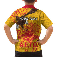 Personalized American Samoa Fautasi Race Hawaiian Shirt Aeto Pago Pago with Eagle Samoan Tribal Patterns