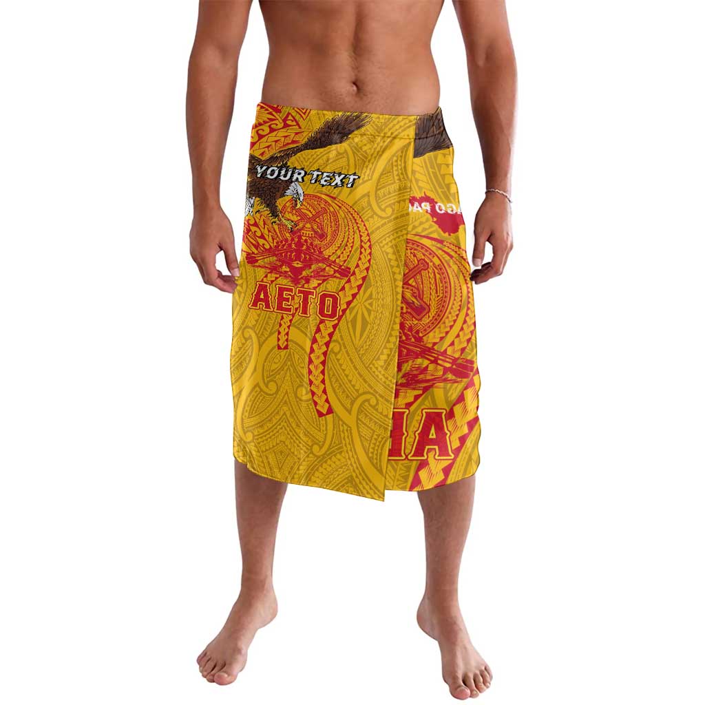 Personalized American Samoa Fautasi Race Lavalava Aeto Pago Pago with Eagle Samoan Tribal Patterns