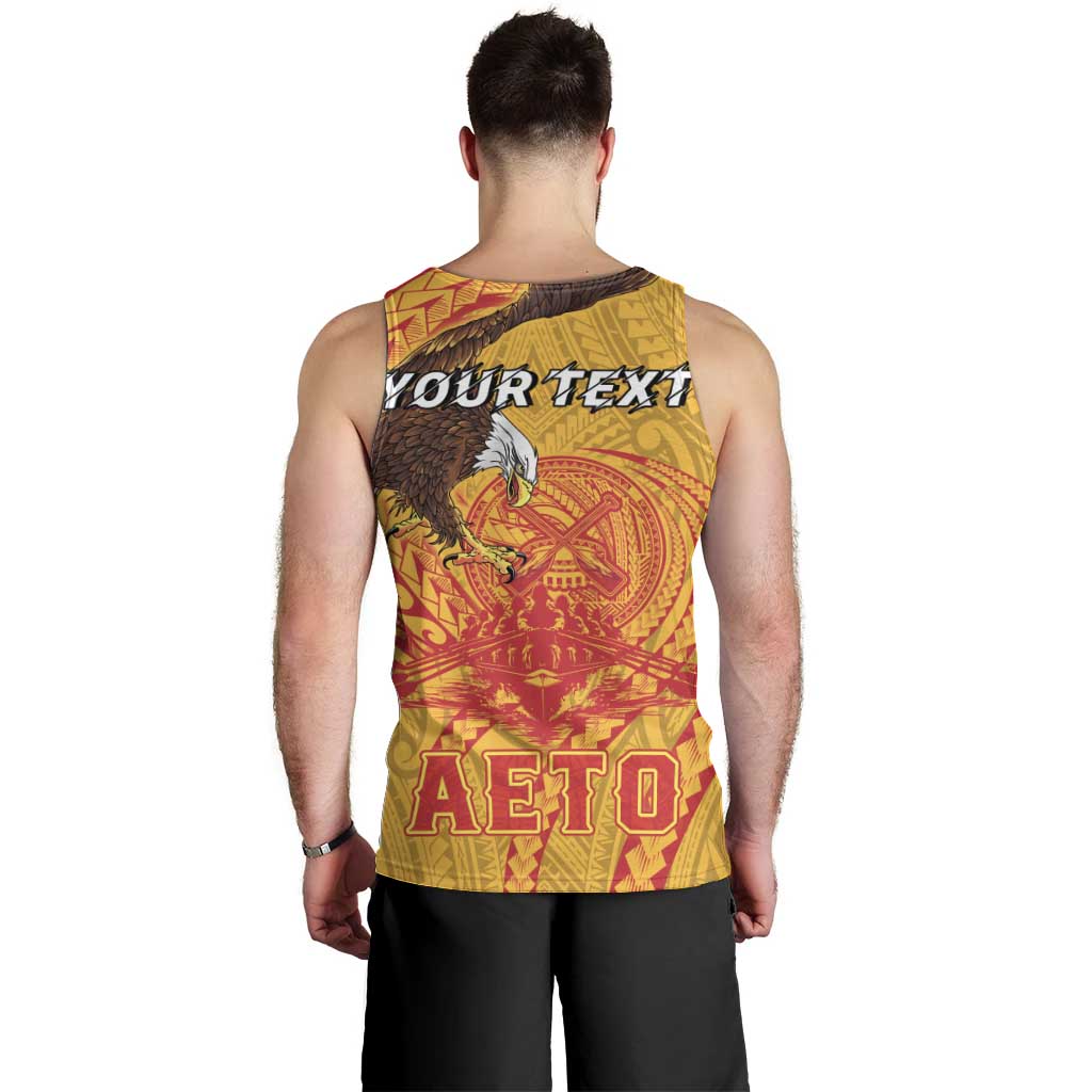 Personalized American Samoa Fautasi Race Men Tank Top Aeto Pago Pago with Eagle Samoan Tribal Patterns