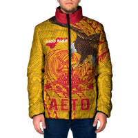 Personalized American Samoa Fautasi Race Padded Jacket Aeto Pago Pago with Eagle Samoan Tribal Patterns