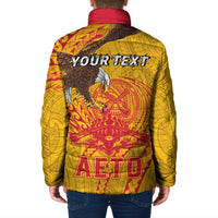 Personalized American Samoa Fautasi Race Padded Jacket Aeto Pago Pago with Eagle Samoan Tribal Patterns