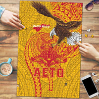 American Samoa Fautasi Race Puzzle Aeto Pago Pago with Eagle Samoan Tribal Patterns