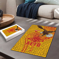 American Samoa Fautasi Race Puzzle Aeto Pago Pago with Eagle Samoan Tribal Patterns
