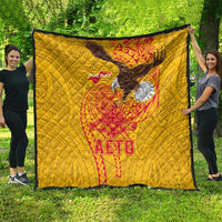 American Samoa Fautasi Race Quilt Aeto Pago Pago with Eagle Samoan Tribal Patterns