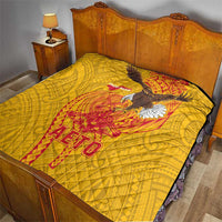 American Samoa Fautasi Race Quilt Aeto Pago Pago with Eagle Samoan Tribal Patterns