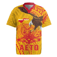 Personalized American Samoa Fautasi Race Rugby Jersey Aeto Pago Pago with Eagle Samoan Tribal Patterns