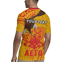 Personalized American Samoa Fautasi Race Rugby Jersey Aeto Pago Pago with Eagle Samoan Tribal Patterns