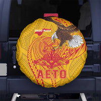 American Samoa Fautasi Race Spare Tire Cover Aeto Pago Pago with Eagle Samoan Tribal Patterns LT03 No hole Multicolor - Polynesian Pride