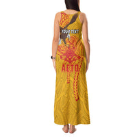 Personalized American Samoa Fautasi Race Tank Maxi Dress Aeto Pago Pago with Eagle Samoan Tribal Patterns LT03 - Polynesian Pride