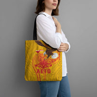 American Samoa Fautasi Race Tote Bag Aeto Pago Pago with Eagle Samoan Tribal Patterns